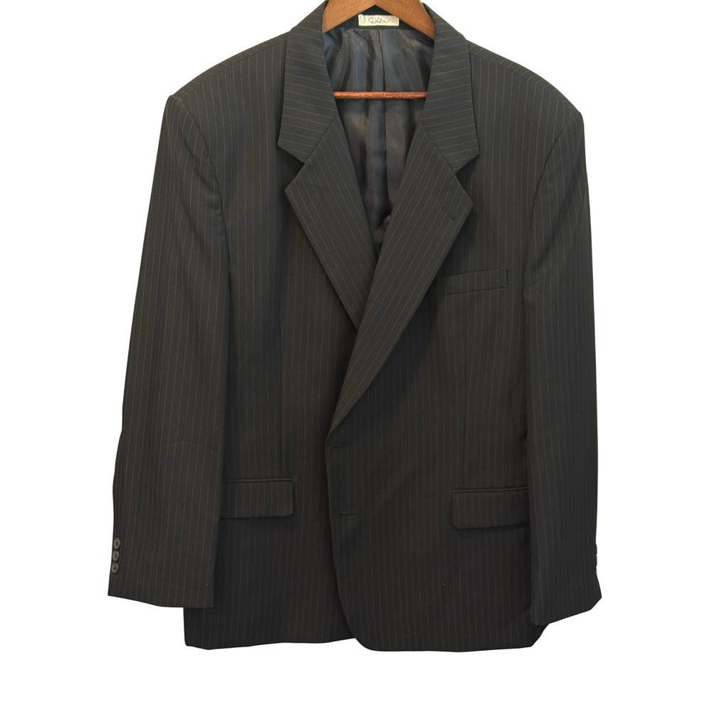 Duke Signature Collection Navy‎ Pinstriped Fully Lined Navy Blazer size 48R